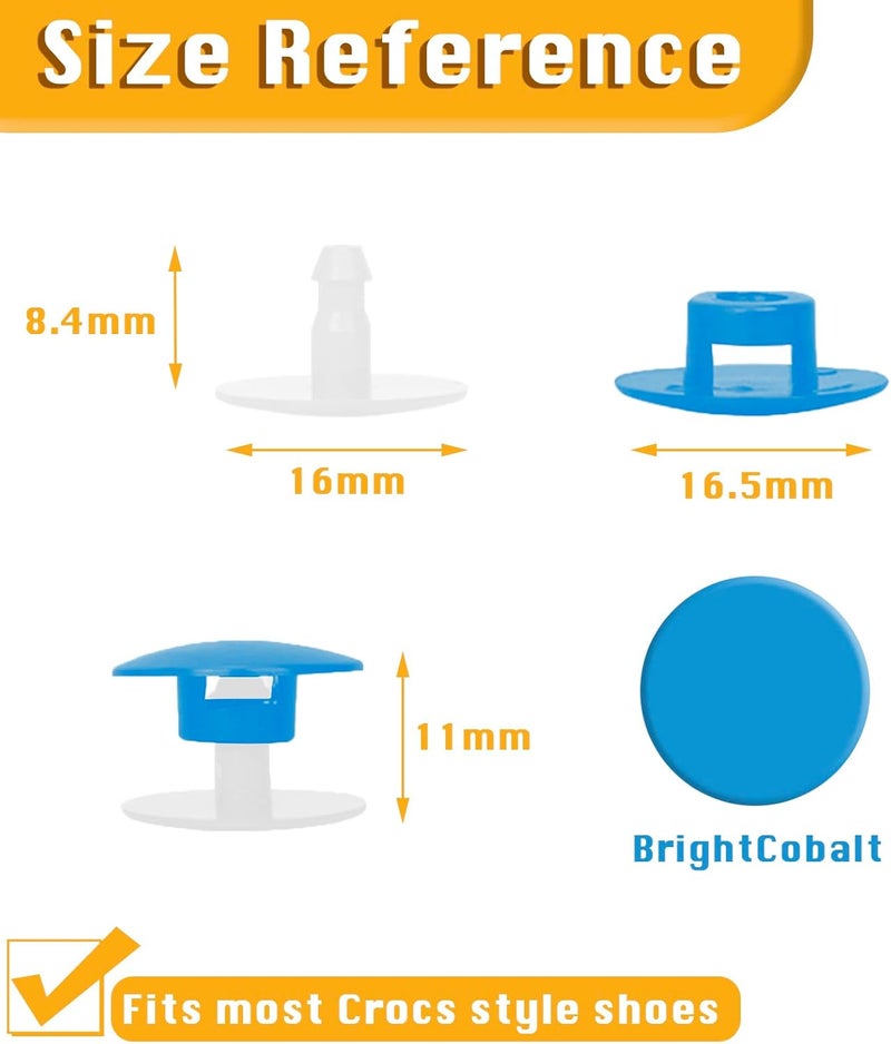 KOTESLLOE 8 Sets Replacement Rivets for Crocs, Replacement Parts for Crocs - Image 4